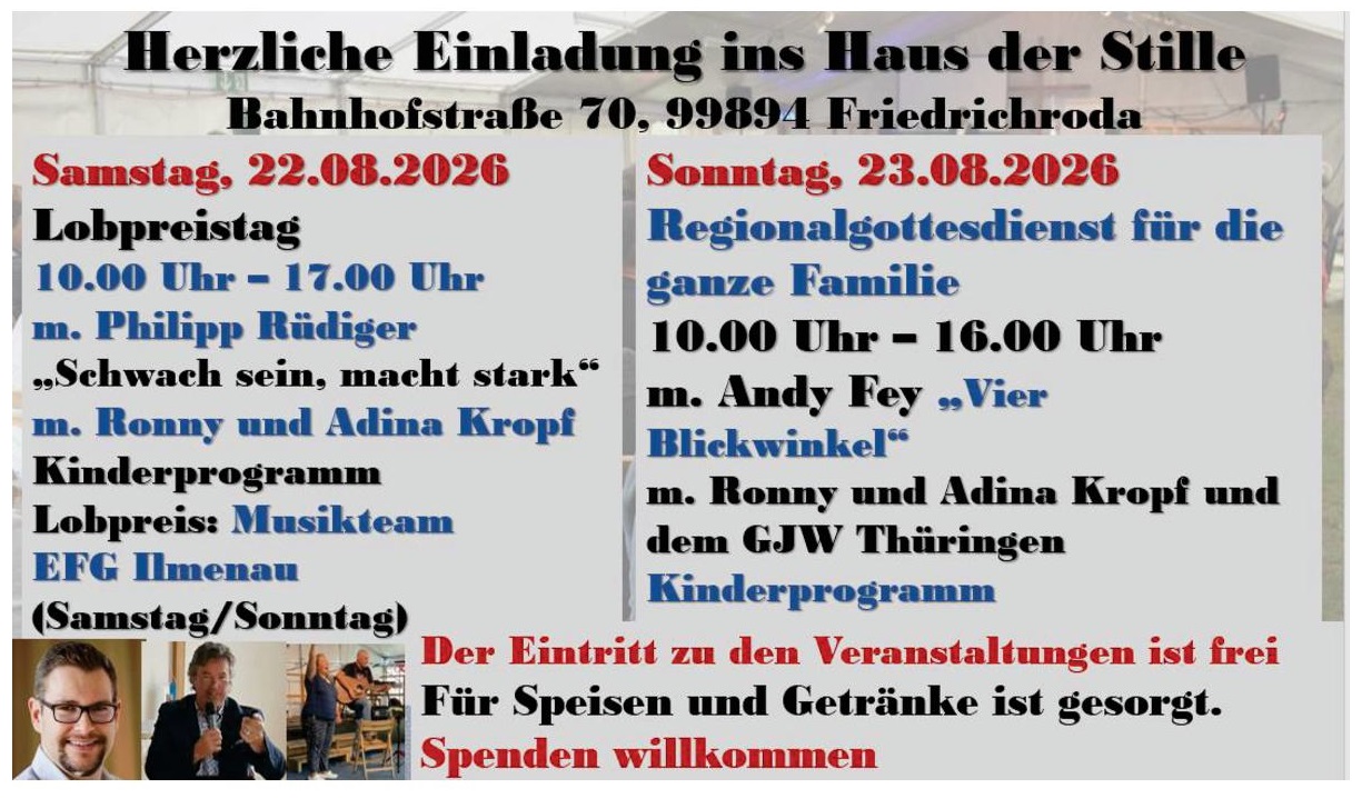Gebetstag Regiogottesdienst 2026